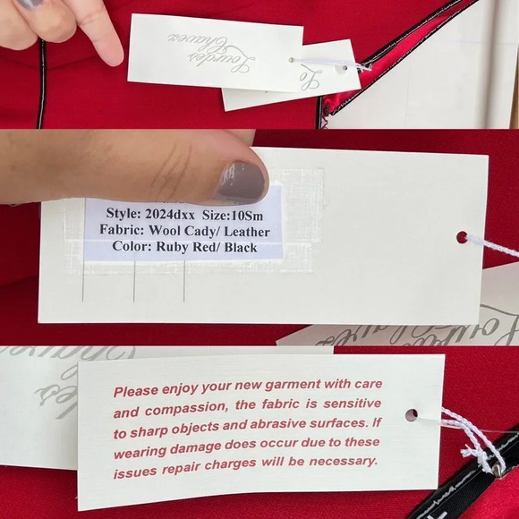 Lourdes Chávez red dress size 10 - Picture 14 of 15